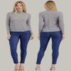 ICONOFLASH Women's 5 Pocket Jeggings Stretchy Pull On Skinny Jean Leggings Color Denim Blue Size Small view 2