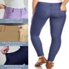 ICONOFLASH Women's 5 Pocket Jeggings Stretchy Pull On Skinny Jean Leggings Color Denim Blue Size Small view 4