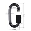 BEWISHOME D Shape Locking Carabiner,Black Quick Links,Durable Chain Links,Heavy Duty Chain Connector,Black M8 HDK03H view 2