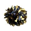 ICOCHEER Cheerleading Pom Poms Metalic Holographic Cheerleader 6 inch 1 Pair 2 Pieces (Navy Blue/Yellow Gold) view 1