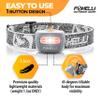 Foxelli LED Headlamp Flashlight for Adults & Kids, Running, Camping, Hiking Head Lamp with White & Red Light, Comfortable Headband, Lightweight & Waterproof, 3 AAA Batteries view 2