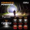 Foxelli LED Headlamp Flashlight for Adults & Kids, Running, Camping, Hiking Head Lamp with White & Red Light, Comfortable Headband, Lightweight & Waterproof, 3 AAA Batteries view 3