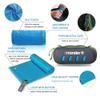 4Monster Microfiber Towel, Travel Towel, Camping Towel, Fast Drying, Soft Light Weight, Suitable for Gym, Beach, Swimming, Backpacking and More (Blue, Small (15.7 x 31.5 inches)) view 4