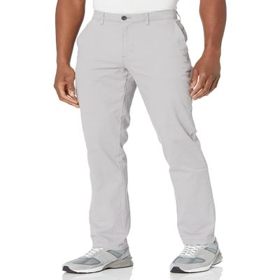 Amazon Essentials Men's Athletic-Fit Broken-in Chino Pant Pants, -Light Grey, 28W x 30L