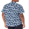 Amazon Essentials Men's Regular-Fit Short-Sleeve Print Shirt, Navy Sky Blue Palm Leaf, Large view 3