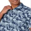 Amazon Essentials Men's Regular-Fit Short-Sleeve Print Shirt, Navy Sky Blue Palm Leaf, Large view 4