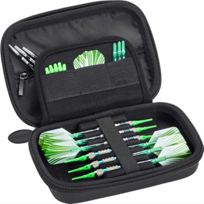 Casemaster Sentinel Dart Case with Zipper - Holds 6 Darts - Tactech Foam Protection Green