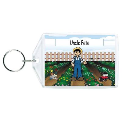 PrintedPerfection.com Personalized Gardener - Male Acrylic Key Chain