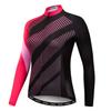 Cycling Long Sleeve Jersey Women Mountain Bike Jersey Shirts Road Bike Clothing MTB Tops Sportswear Blouse Fall Spring Pink Black Size XXL view 1