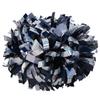 ICOCHEER Cheerleading Pom Poms Metalic Holographic Cheerleader 6 inch 1 Pair 2 Pieces (Navy Blue Silver) view 1