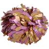 ICOCHEER Cheerleading Pom Poms Metalic Holographic Cheerleader 6 inch 1 Pair 2 Pieces (Pink Gold) view 1