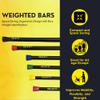 HulkFit Total Body Workout Weighted Bar Weighted Workout Bar Weighted Exercise Bar (20) view 2