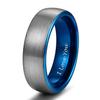 TRUMIUM 6mm Tungsten Ring I Love You for Men Women Couple Wedding Band Comfort Fit Size 7 view 1