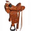 HILASON Oiled Color 17 in Western Horse Wade Saddle American Leather Ranch Roping Tan | Hand Tooled view 1