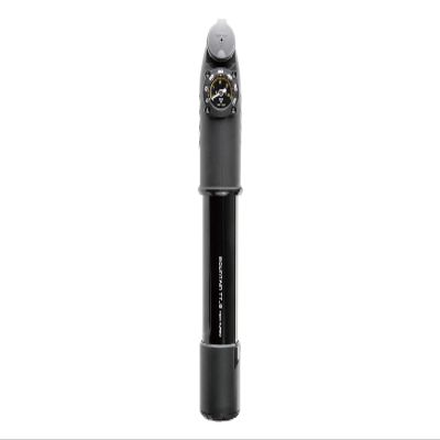 Topeak Mountain TT Twin Turbo Mini Pump with Gauge, 60 Psi / 4 Bar, Fits Presta, Schrader, and Dunlop valves