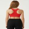 Kurve Girls Seamless Lightweight Racerback Sports Bra, Black-Red, Age 9-14 view 4