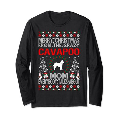 Merry Christmas From Cavapoo Dog Mom Ugly Sweater Tshirt