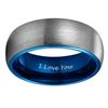 TRUMIUM 8mm Tungsten Ring I Love You for Men Women Couple Wedding Band Comfort Fit Size 10.5 view 2