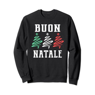 Buon Natale Italian Flag Christmas Trees Sweatshirt