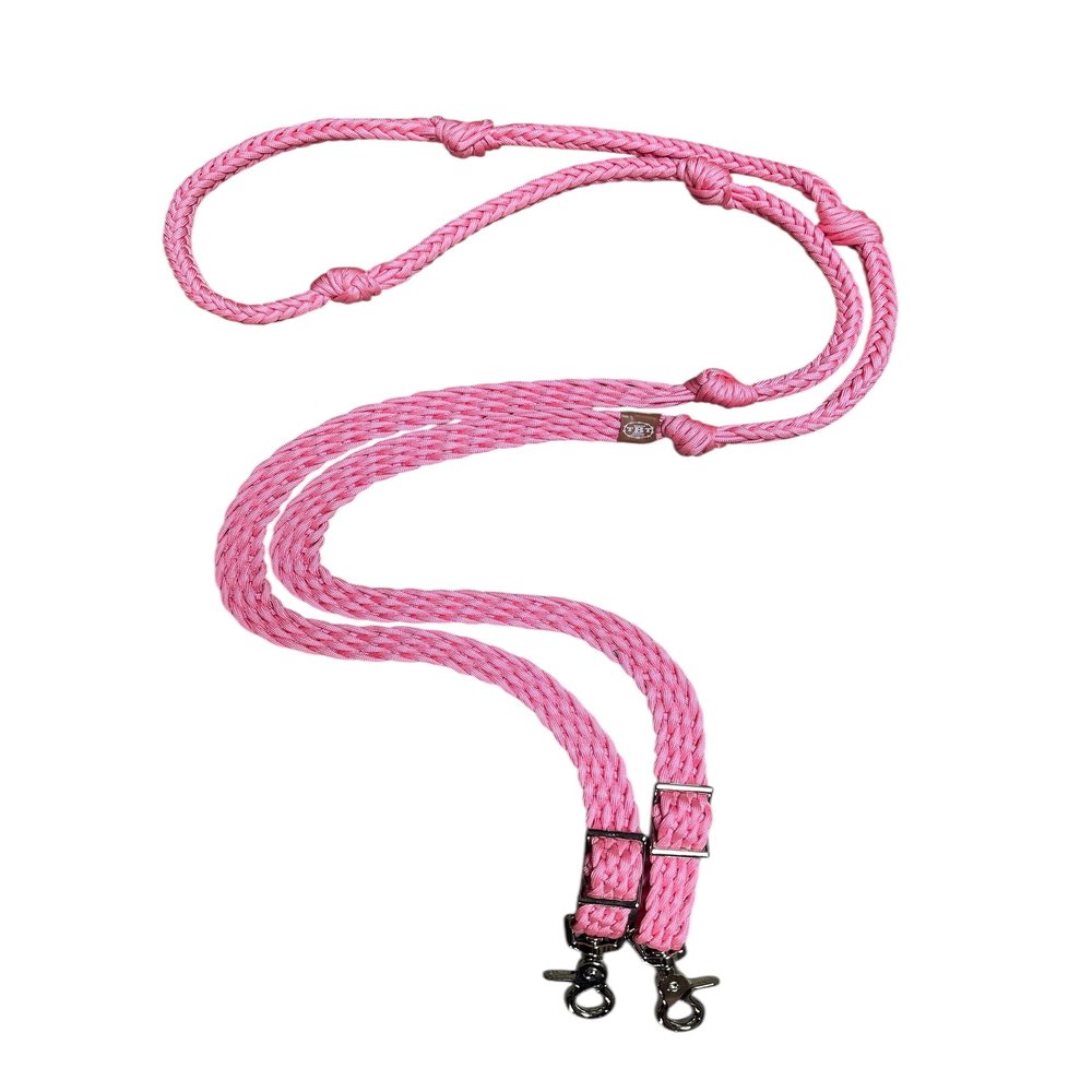 barrel reins horse tack light pink