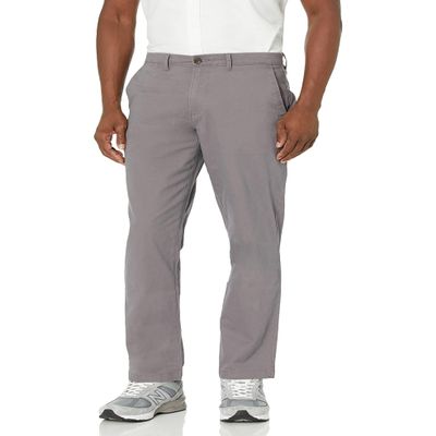 Amazon Essentials Men's Athletic-Fit Broken-in Chino Pant Pants, -Dark Grey, 33W x 28L