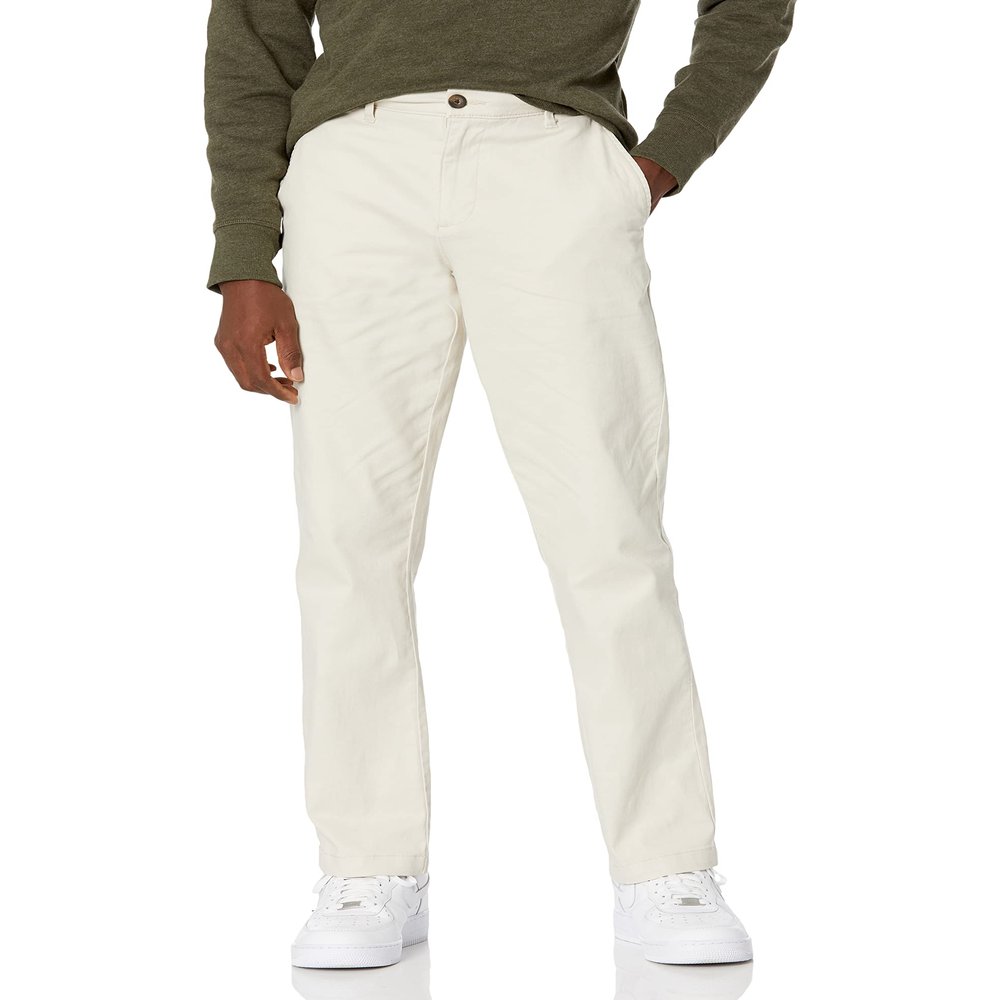 Amazon Essentials Men's Athletic-Fit Chino Pants, Stone, 36W x 30L