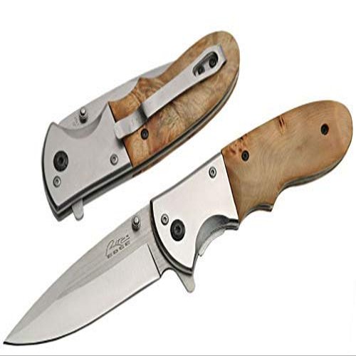 Personalized Free Engraving 4.5" Rite Edge Wood Folding Knife