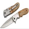 Personalized Free Engraving 4.5" Rite Edge Wood Folding Knife view 1