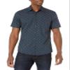 Amazon Essentials Slim-Fit Men's Short Sleeve Button Down Shirt, Navy White Anchor Print Design, X-Small view 1
