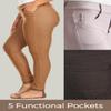 ICONOFLASH Women's 5 Pocket Jeggings Stretchy Pull On Skinny Jean Leggings Everyday Essential Comfort Khaki Size Medium view 2
