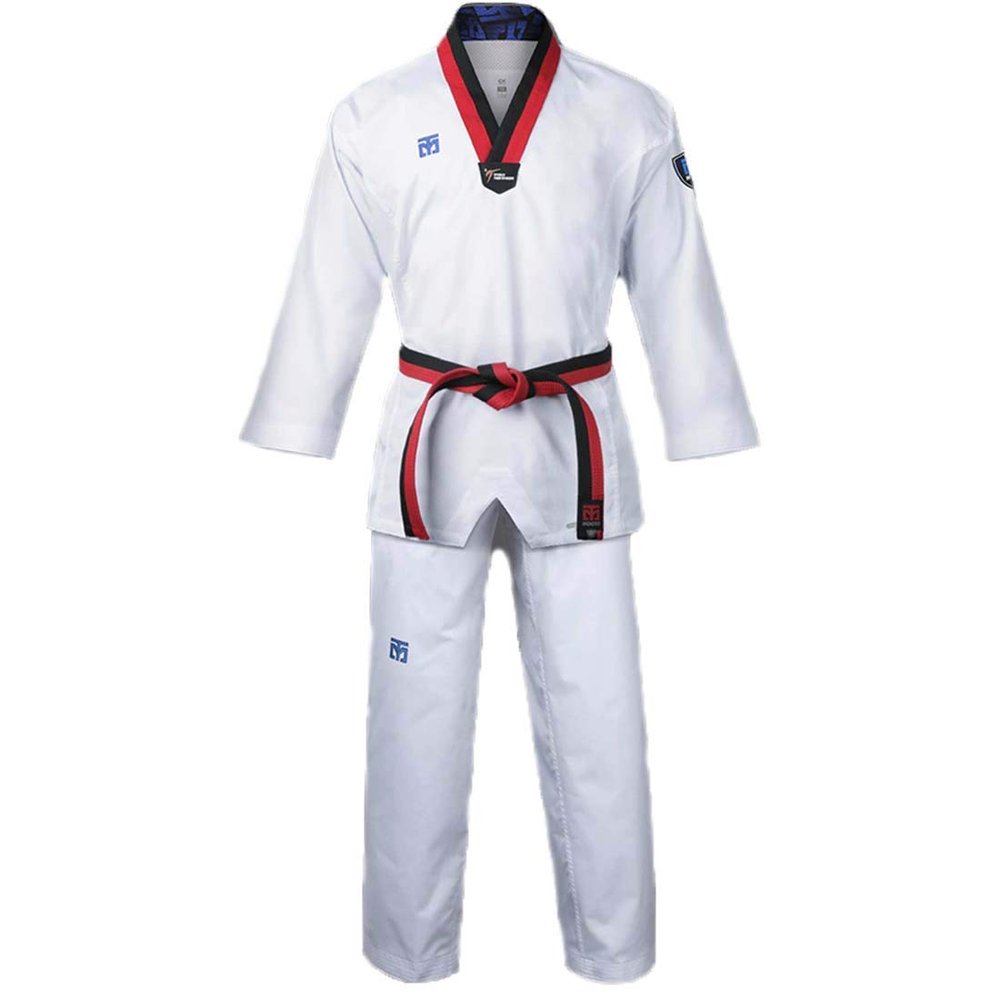 MOOTO Taekwondo Extera S6 Uniform with Poom V-Neck for Competition Dobok TKD Martial Arts MMA Judo Karate (150 (Height : 150~159cm)(4.92~5.22ft))