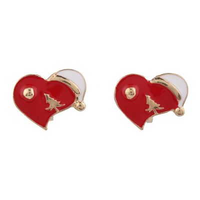 GRACE JUN Clip on Earrings no Pierced Fashion Cute Cuff Earrings Ear Clip Accessory (Heart)