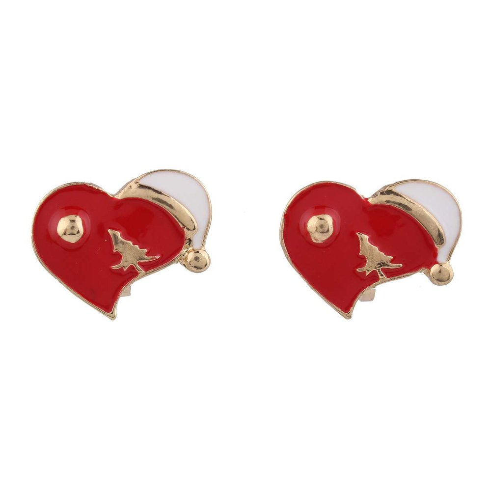 GRACE JUN Clip on Earrings no Pierced Fashion Cute Cuff Earrings Ear Clip Accessory (Heart)