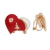 GRACE JUN Clip on Earrings no Pierced Fashion Cute Cuff Earrings Ear Clip Accessory (Heart) view 2