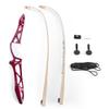 AMEYXGS 66" 68" 70" Archery Takedown Recurve Bow and Arrow Set Aluminum Bow Riser Hunting Shooting Target Practice Competition Longbow Right Hand Bow 12-40 Lbs (26 Lbs, 68" Rose Pink) view 2