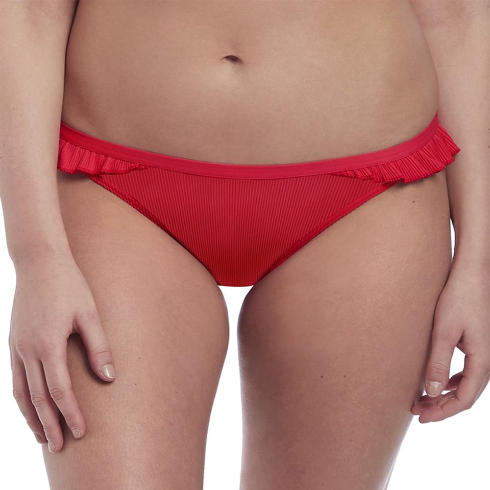 Freya Nouveau Rio Ruffle Side Swim Brief (6705),XL,Red