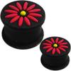 0 00 gauges ear plugs flesh tunnels silicone steel screw double flared stretcher Taper 2 gauges 2g 6mm view 3
