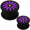 0 00 gauges ear plugs flesh tunnels silicone steel screw double flared stretcher Taper 2 gauges 2g 6mm view 4