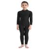 TiaoBug Girls Full Body Unitard Spandex Zentai Costume One-Piece Gymnastics Leotard Catsuit Dancewear Jumpsuit Black 1 5-6 view 2