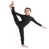 TiaoBug Girls Full Body Unitard Spandex Zentai Costume One-Piece Gymnastics Leotard Catsuit Dancewear Jumpsuit Black 1 5-6 view 4