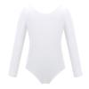 Alvivi Kids Girls Basic Long Sleeve Leotard Ballet Dance Gymnastics Leotard Cotton Bodysuit Dancewear White 10