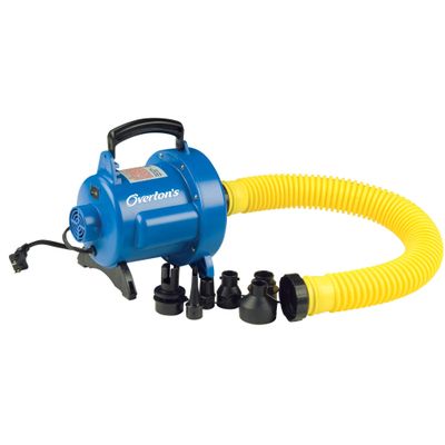 Overton's Turbo Pump High-Volume Electric Air Pump, 3.0 PSI, 48 CFM, Includes Hose & Multiple Valve Nozzles, for Water Toys, Inflatables & Aqua Parks