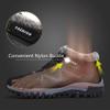 Asifn Men's Outdoor Snow Boots Winter Hiking Trekking Warm Climbing Shoes Booties Mid Top Fur&Plush Fashion Lace-Up Gray(9.5 M US Men - 10.5 M US Women,26.5 cm Heel to Toe view 2