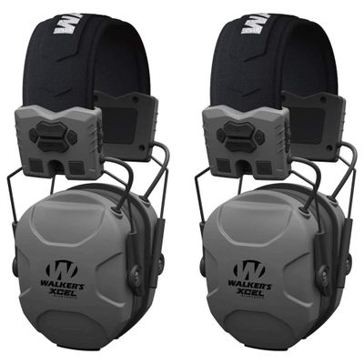 Walkers XCEL 500BT Bluetooth Outdoor Active Noise Cancelling Shooting Hearing Protection Ear-Muffs for Hunting & Ranges (2 Items)