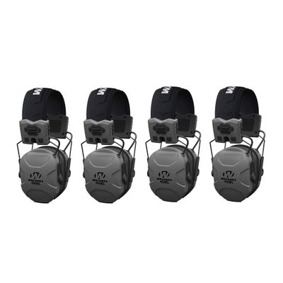 Walker's XCEL 500BT Electronic Active Shooting Hearing Protection and Enhancement Earmuffs with Bluetooth connectivity, and Dynamic Sound Suppression (4 Pack)