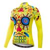 Cycling Long Sleeve Jersey Women Mountain Bike Jersey Shirts Road Bike Clothing MTB Tops Sportswear Blouse Fall Spring Yellow Size XL view 1