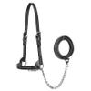Derby Originals New and Improved Premium Show Spotted Flat Leather Cattle Show Halter with Matching Chain Lead view 1