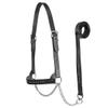 Derby Originals New and Improved Premium Crystal Bling Rhinestone Inlay Flat Leather Cattle Show Halter with Matching Chain Lead view 1
