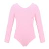 Alvivi Kids Girls Basic Long Sleeve Leotard Ballet Dance Gymnastics Leotard Cotton Bodysuit Dancewear Pink 3 view 1