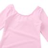 Alvivi Kids Girls Basic Long Sleeve Leotard Ballet Dance Gymnastics Leotard Cotton Bodysuit Dancewear Pink 3 view 3